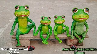 DIY- How To make Frog using Bottle/Garden decoration Ideas/Diy frog🐸