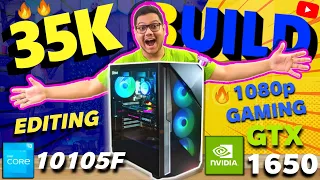 35K BUDGET PC BUILD Guide - Intel Core i3 10105F + GTX 1650 4GB🔥- 1080p Gaming & Editing in 2022