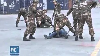 Anti-terror drills in Guangxi, SW China