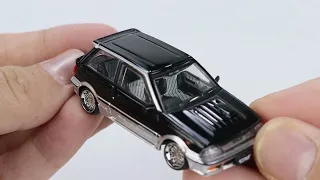 BM Creations 1:64 Toyota Starlet Turbo S 1998 Black- RHD/LHD (64B0254/64B0255) Diecast Car Model