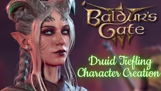Baldur's Gate 3 | Cute Druid Tiefling Character Creation