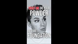 Powder BEFORE Foundation?! TRUST ME! 🤯 👉🏼 #JohnnyRossMakeup