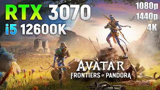 Avatar : Frontiers of Pandora - RTX 3070 + i5 12600K | 1080p | 1440p | 4K