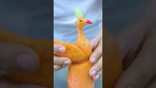 Making Carrot Peacock With Beautiful Veg Flower Decorations