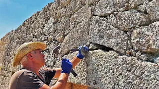 FATHER & SON Renovate Abandoned Stone House | DIY Concrete Floor And Installing Electricty - Ep.11