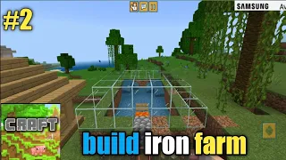 build iron farm||craftsman crafting and building||minecraft😃😃😃
