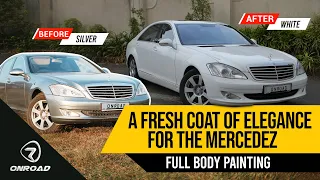 Mercedes Benz S Class | Full Body Painting | Silver to White Color