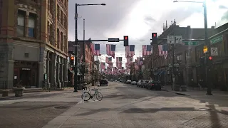 Downtown Denver Covid-19 Bike Ride POV To  City park