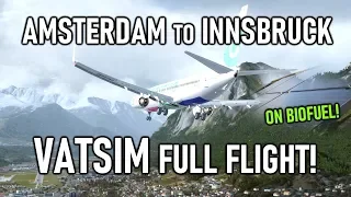 ✈️👨‍✈️ VATSIM Full Flight! Amsterdam to Innsbruck | TAILWIND Landing! | Transavia Boeing 737 | P3D