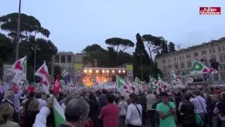 Pd, la piazza del Popolo a Roma di Renzi dall'alto