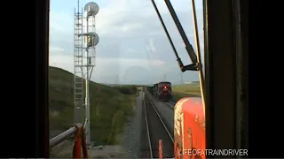 CP Rail SD40-2 Locomotive Head End Cab Ride - Northbound Train Ride On The Red Deer Sub