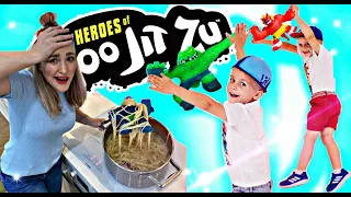 Зачем мама сварила ГУДЖИТСУ? Новые испытания Heroes of Goo Jit Zu  // KiFill boys 13+