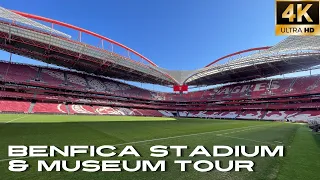 ⚽️ Benfica Stadium & Museum Tour ⚽️ Visiting Historic European Club in Lisbon!! February 2023 [4K]