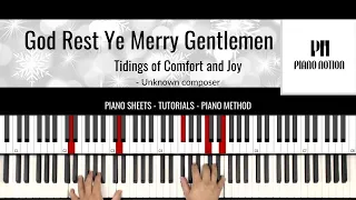 God Rest Ye Merry Gentlemen - Tidings of Comfort and Joy (Christmas Sheet Music - Piano - Tutorial)