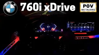 2023 BMW 760i xDrive POV Night Drive - BEST Luxury EV Sedan