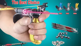 Slingshot -  with arm protection.-The best and most accurate hunting with arrows and steel balls