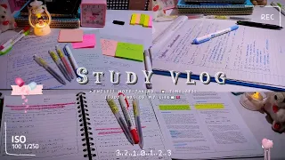 study days of my life📖🎀  || Study vlog 🧸productive days, lots of note-taking, uboxing, timelapse