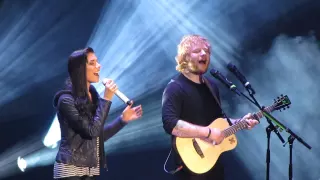Christina Perri and Ed Sheeran singing "Be My Forever"