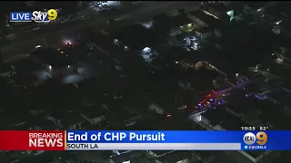 Driver taken into custody after stolen car pursuit comes to end