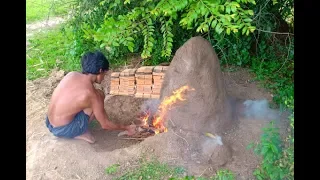 Constructing Burn ancient mud brick kilns