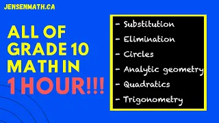 ALL OF GRADE 10 MATH IN ONLY 1 HOUR!!! | jensenmath.ca