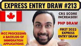 Express Entry Draw #213 For Canada PR | Canada PNP Draw | Dream Canada