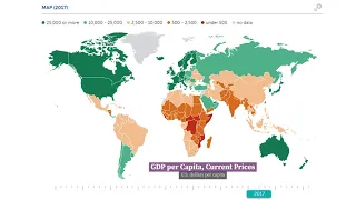 GDP per capita (US$) on World Map (1980-2026)