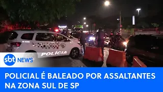 Policial é baleado por criminosos durante tentativa de assalto em SP | #SBTNewsnaTV (22/09/23)