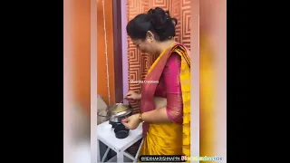 actress Rekha mam cooking in seetharaman serial set/#seetharaman