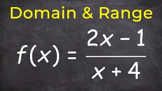 How to find domain and range of a rational equation using inverse