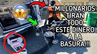 ♻️MILLONARIOS TIRAN DINERO!!!😱🤑✅Lo Que Tiran En USA 🇺🇸! Dumpster Diving En California!