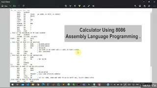 Calculator Using 8086 Assembly Language Programming .