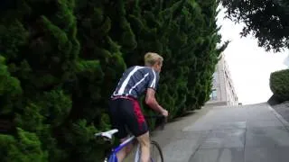 Bike up San Francisco's 2nd steepest hill (38% Gradient) Broderick and Broadway.