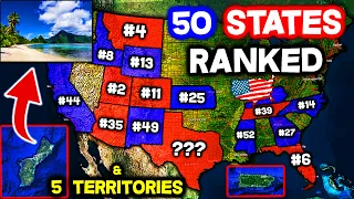 All 50 States & Territories in AMERICA Ranked WORST to BEST