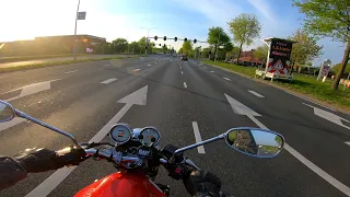 Suzuki Bandit 400, the urban screamer (POV onboard, exhaust sound only)