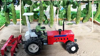 Fun Mini DIY Tractor Farming Food Items for Hungry Mini Villagers Transporting with Mini Tractor