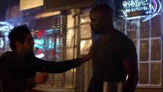 Jessica Jones and Luke Cage bar fight