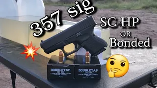 357 sig *Glock 33* Doubletap Ammo Test (Solid Copper or Bonded Defense??) Ballistics Gel Test