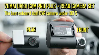 70mai Dash Cam Pro Plus + Rear Camera Set Best Dual Dashboard Camera under 100 USD, A500S, A500S-1