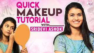 5 MINUTE Everyday MAKEUP Tutorial | GET READY WITH ME, Sridevi Ashok, Vijay TV