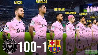 Inter Miami 100 - 1 Barcelona | ft Messi Ronaldo Neymar Busquets Suarez Alba Griezman | PES Gameplay