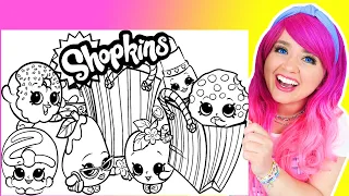 Coloring Shopkins Lippy Lips, Kooky Cookie, D'lish Donut Coloring Pages | Prismacolor Markers