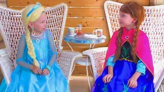 Alice play with Princess Elsa and Anna| Stories for girls Compilation video
