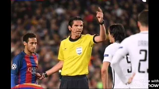 Arbitre de la remontada Historique entre Barça face à PSG😳😳  Mbappé a pris sa décision de reste au