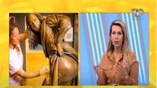 Publikohen të pasmet e Mona Lises,pedagogu:Nuk është skulpturë por meme- ShqipëriaLive24 Shtator2021