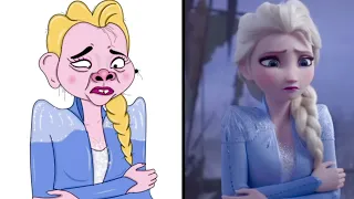 best of elsa's ice powers drawing meme 😄 | funny frozen memes