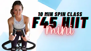 F45 HIIT // Quick 10 Minute Spin Class • HIIT Cycling Workout