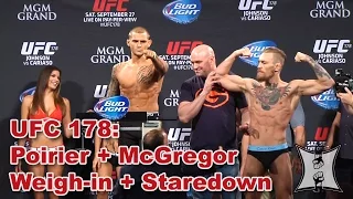 UFC 178: Conor McGregor and Dustin Poirier Weigh-in and Staredown