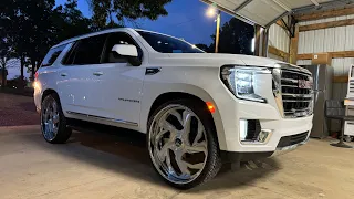 MOUNTING UP BRAND NEW 2022 YUKON DENALI ON 30in RUCCI BIG CAPS