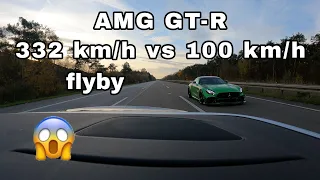 MERCEDES AMG GTR FLYBY TOPSPEED PASSING GERMAN AUTOBAHN fly by